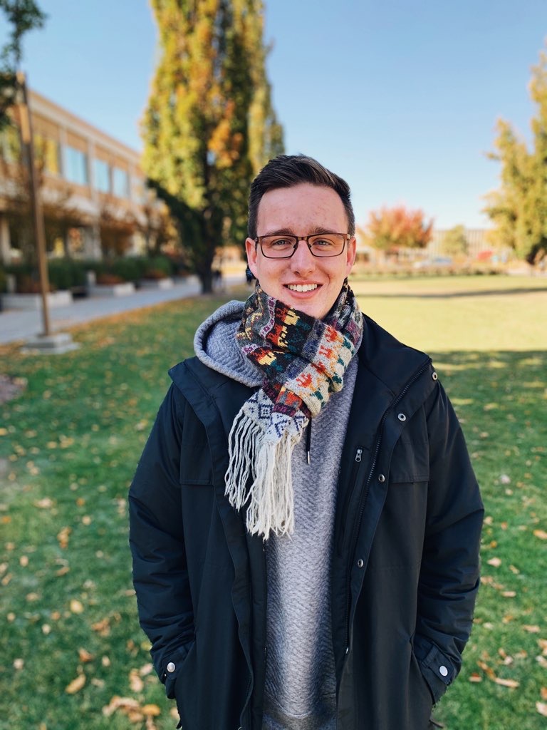 Garrett on BYU campus in Provo, Utah.